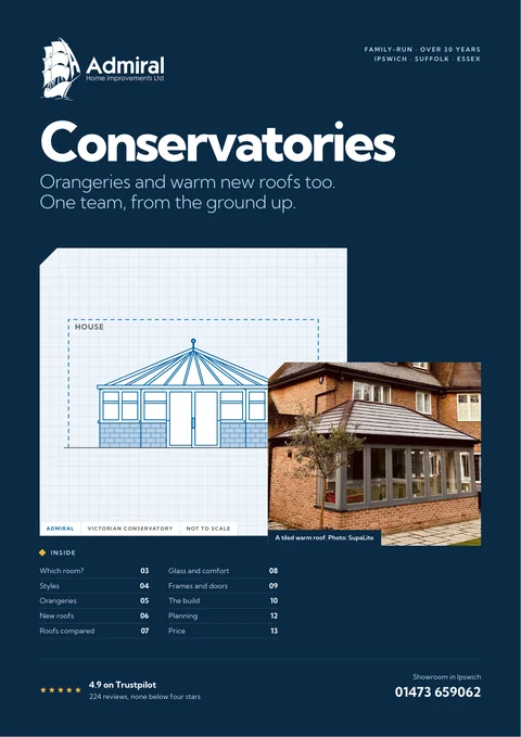 Cover of the Admiral conservatories brochure