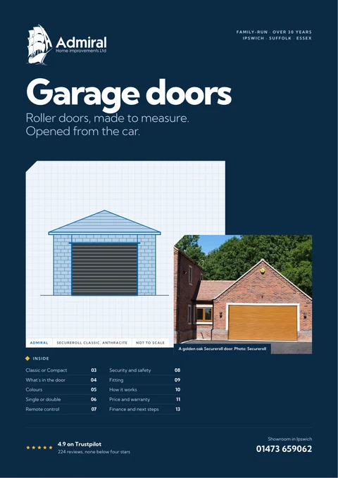 Cover of the Admiral garage doors brochure